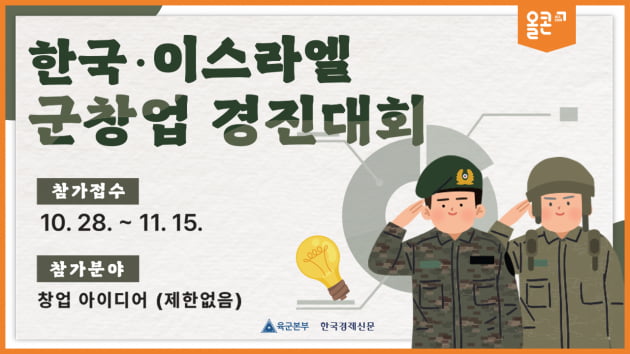 '제1회 한국-이스라엘 군창업 경진대회' 한국 대표 모집
