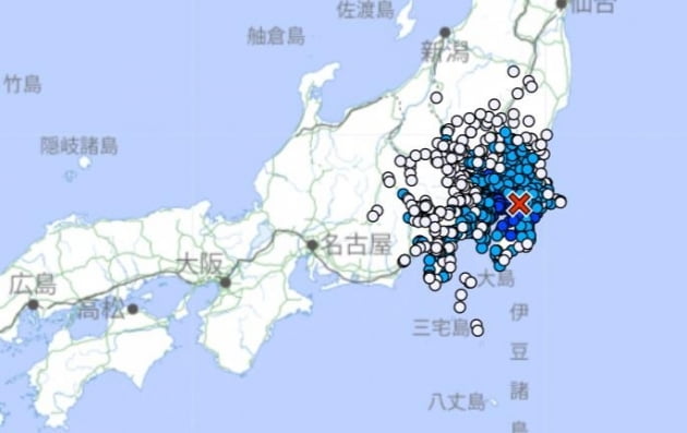 일본 수도권인 지바현 북서부에서 규모 5.0의 지진이 발생했다. /사진=연합뉴스 
