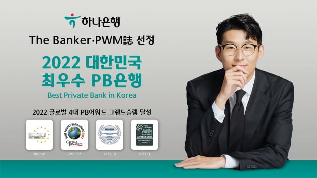 하나은행, 더 뱅커 선정 '2022 대한민국 최우수 PB은행상' 수상