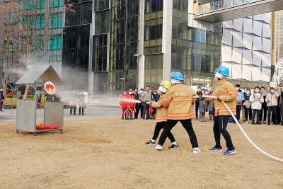 [포토] 롯데물산, 운영사·파트너사와 소방경진대회