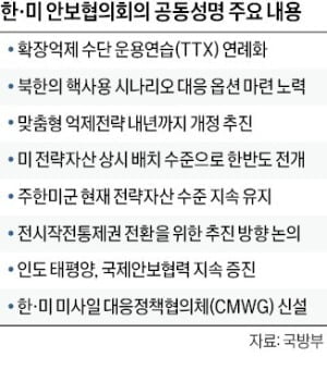 韓·美 "전략자산 상시배치 수준 운용…해마다 핵우산 훈련도"