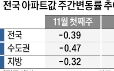 집값 낙폭 1주일 새 또 신기록…규제 완화 약발 안먹혀