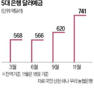 美 주식 매도·日여행 준비…달러·엔화예금 30%대 급증