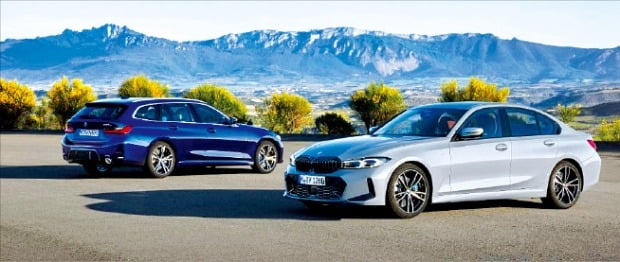 BMW 뉴 3시리즈 투어링(왼쪽)과 BMW 뉴 3시리즈. /BMW 제공 