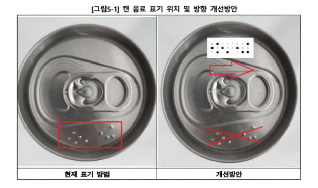 한국소비자원에서 지난 6월 실시한 시각장애인 식품 점자표기 소비자문제 실태조사 갈무리.