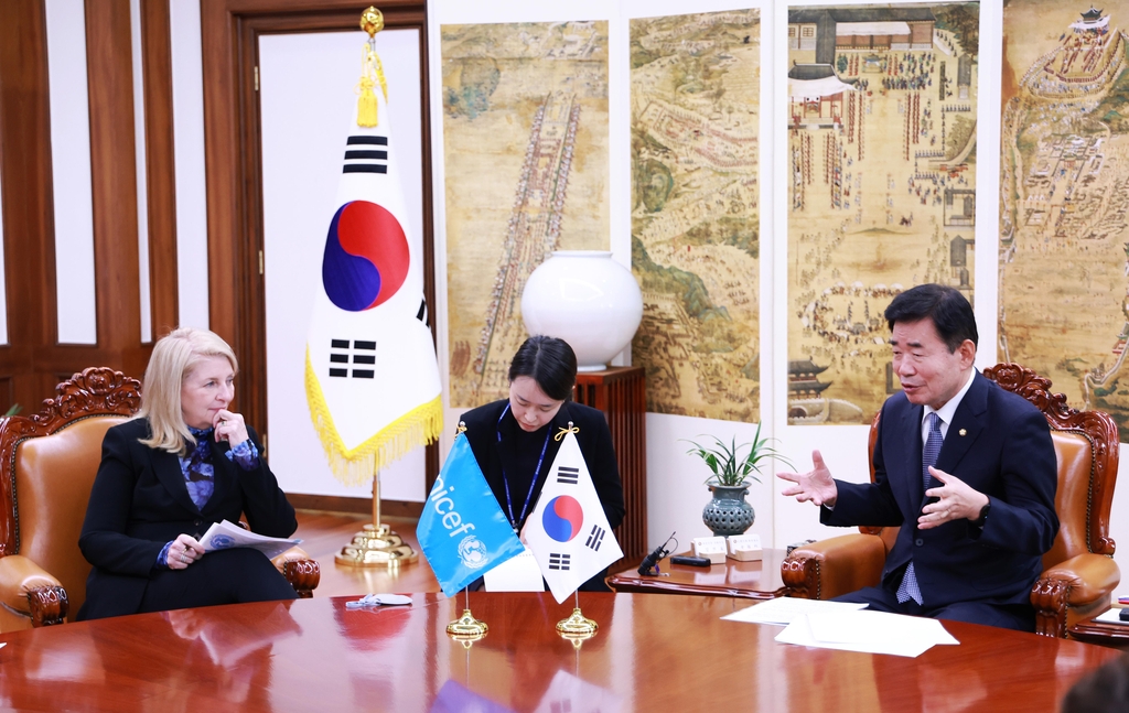 김의장, 유니세프 총재 접견 "인도적 지원 중요 파트너"