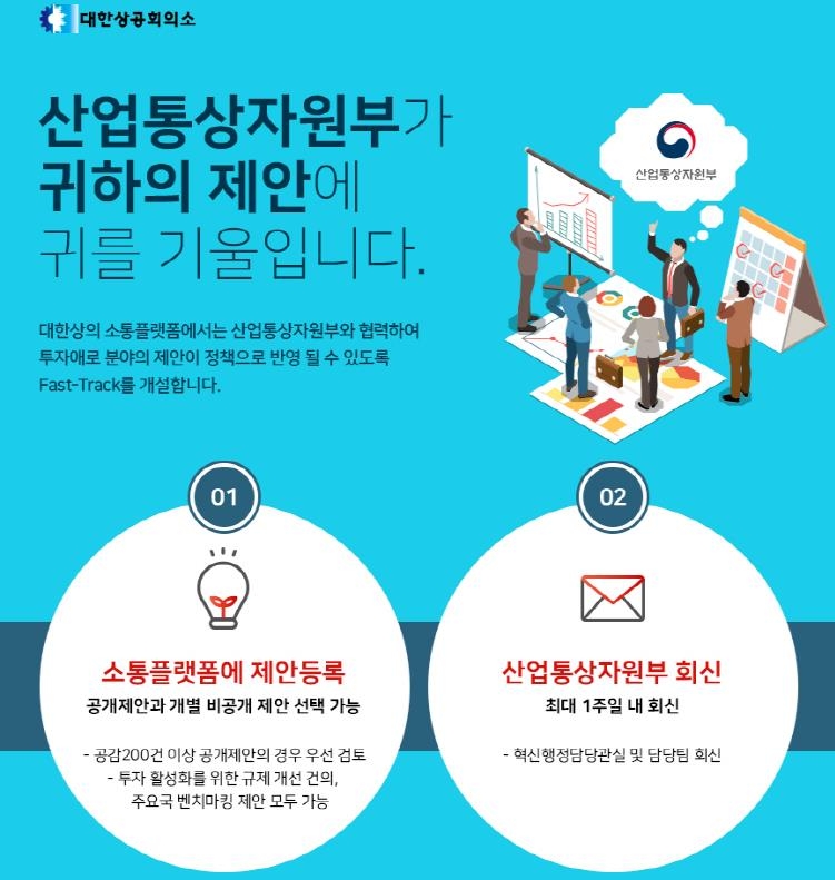 국민제안에 상의·산업부가 답한다…정책 소통플랫폼 개설