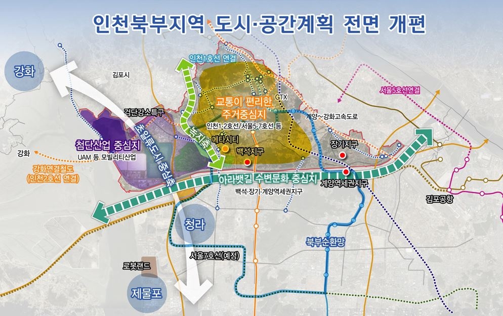 인천 북부 사통팔달 주거·산업 중심지로…市 종합계획 수립