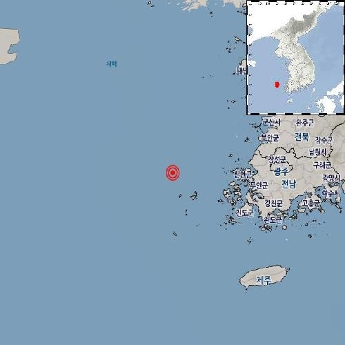 기상청 "전남 흑산도 인근 바다서 규모 2.1 지진…피해 없을 듯"