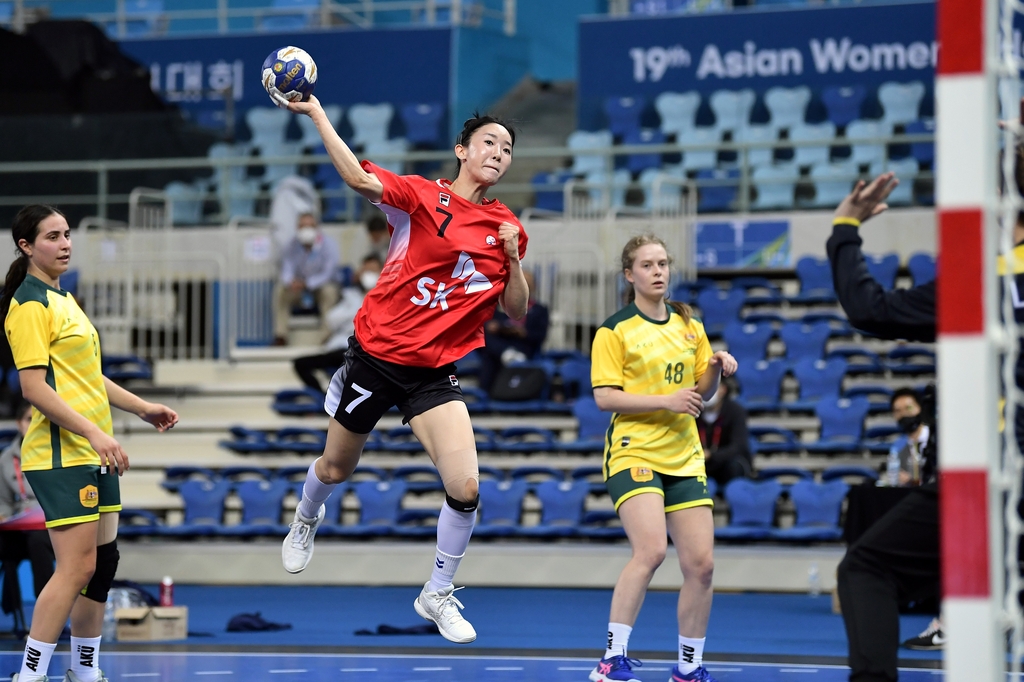 한국, 아시아 여자핸드볼선수권 첫 경기서 호주에 48-9 대승