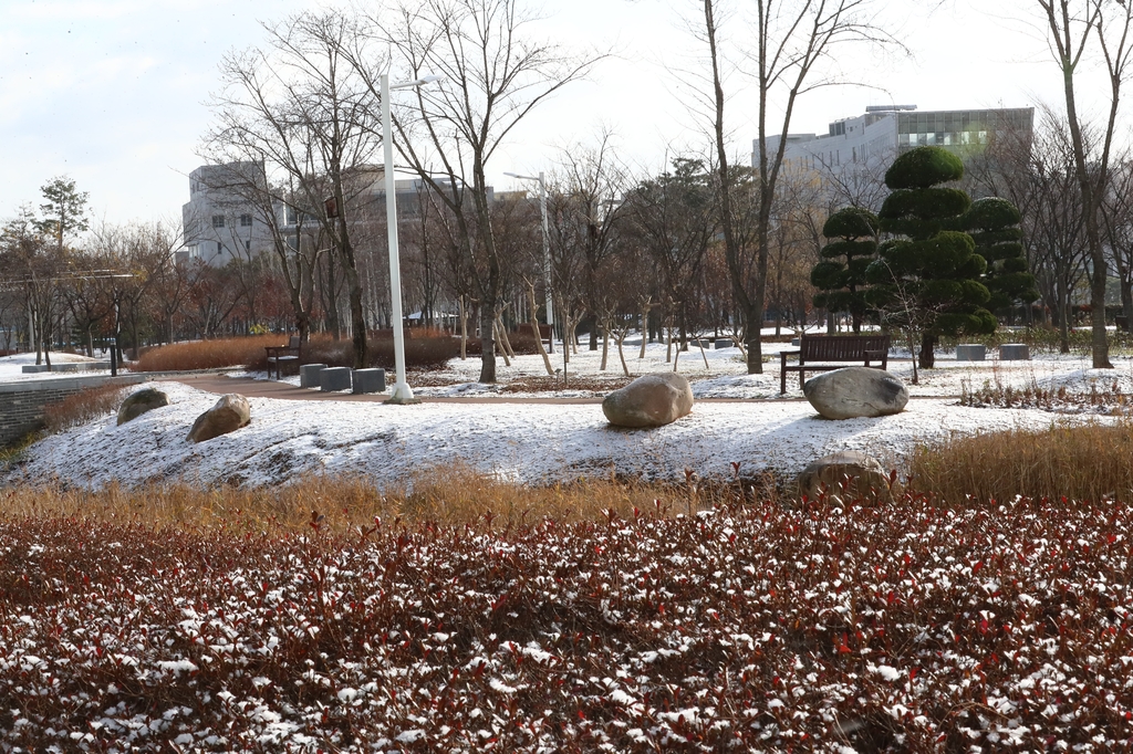 [사진톡톡] 첫눈 내린 내포신도시