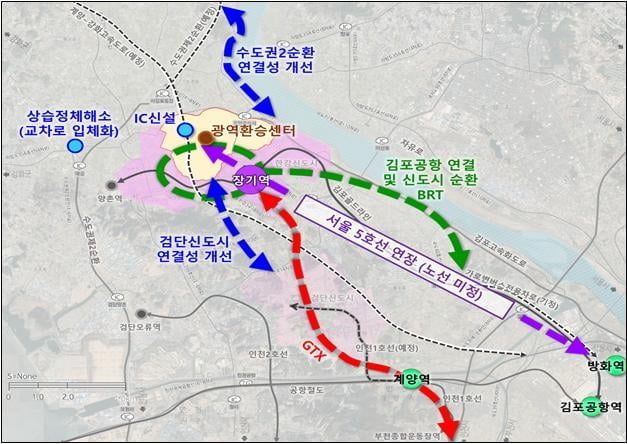 김포에 4만6천호 신도시 조성…5호선 연장