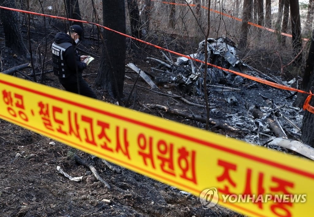 양양 추락헬기, 꼬리 회전날개 고장이 원인?…CCTV 보니