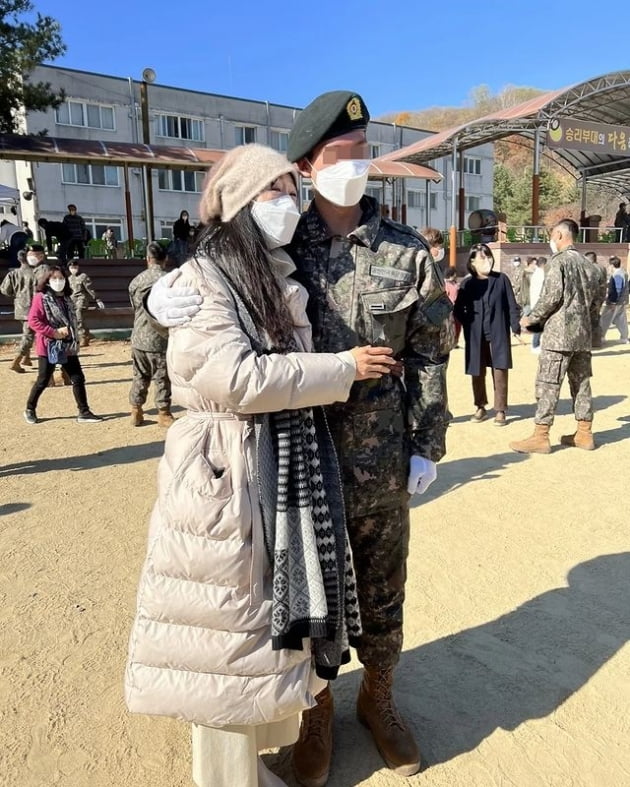 방은희, 군 5주 훈련 수료한 아들과 만났다 "멋진 대한의 군인"