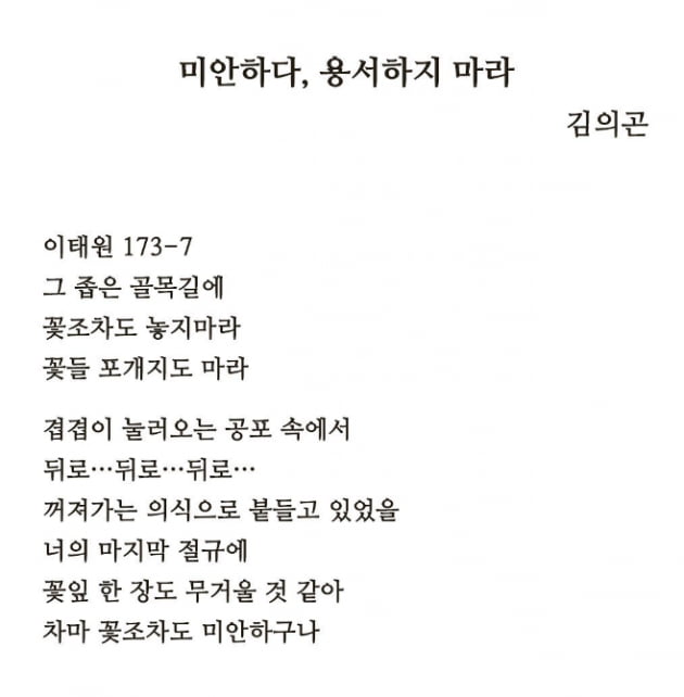 "안전·생명, 탐욕이 덮어버린 나라"…정우성, 이태원 참사 추모시 '공감'