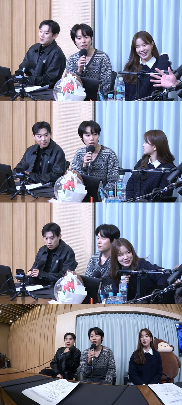 김성철, 류준열. 노윤서 /사진=SBS 파워FM '두시탈출 컬투쇼' 보는 라디오 방송 화면 캡처