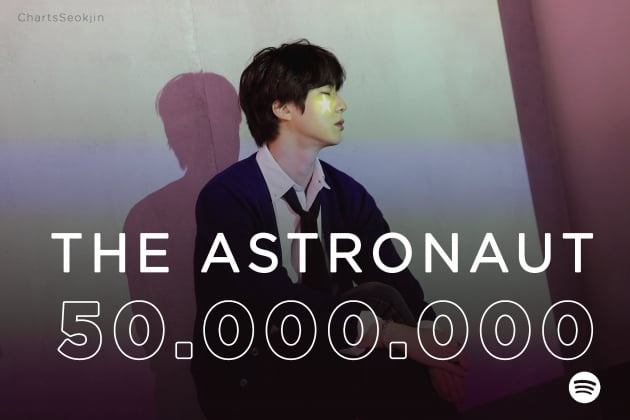 방탄소년단 'The Astronaut' 韓 솔로곡 신기록... 최단 22일만에 스포티파이 5천만 돌파