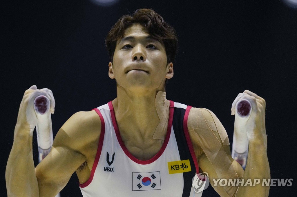 한국 남자 체조, 세계선수권 단체전 결선 진출…파리행 청신호