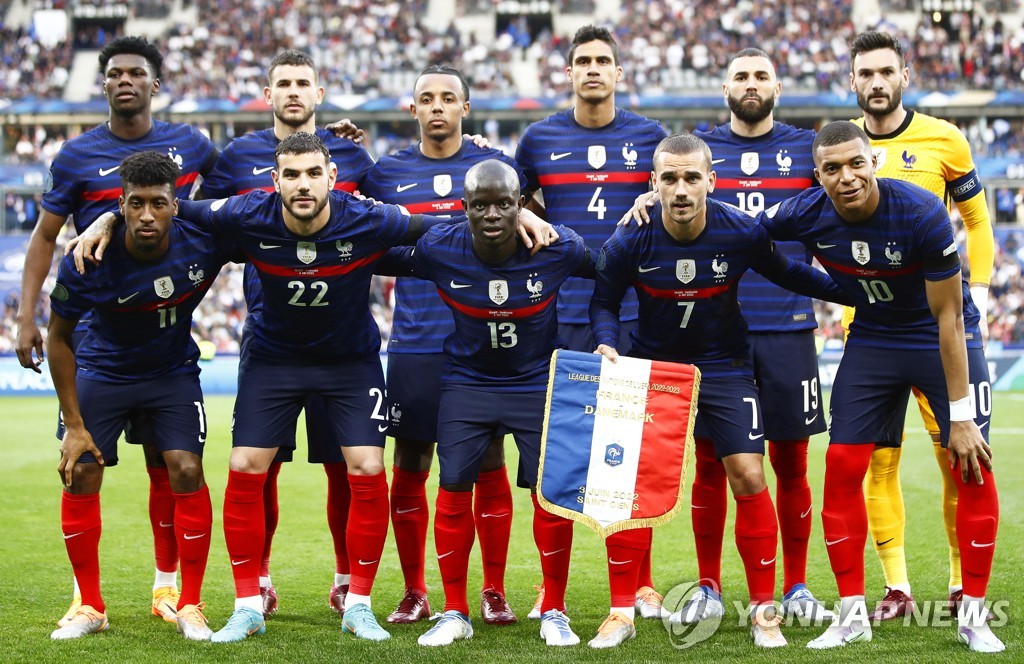 프랑스, 월드컵 25인 최종명단 발표…음바페·벤제마 출격
