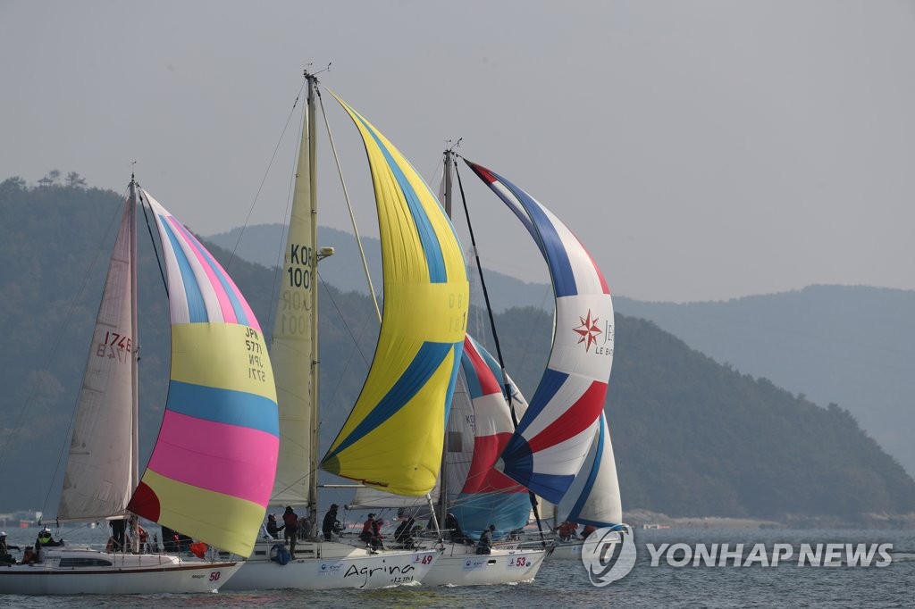 한산대첩 '승리의 바다'서 이순신장군배 국제요트대회