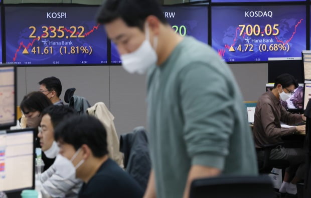 서울 중구 하나은행 본점 딜링룸.(사진=연합뉴스)