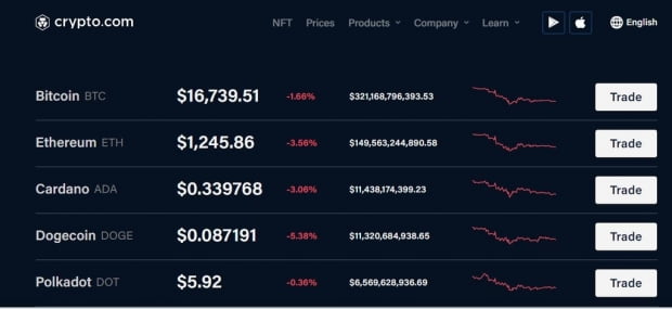 가상화폐 거래소 위기 확산 조짐…크립토닷컴 코인 20%대 급락