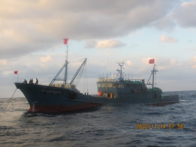 가거도 해상서 중국 타망어선 2척 나포…"어획량 축소 보고"