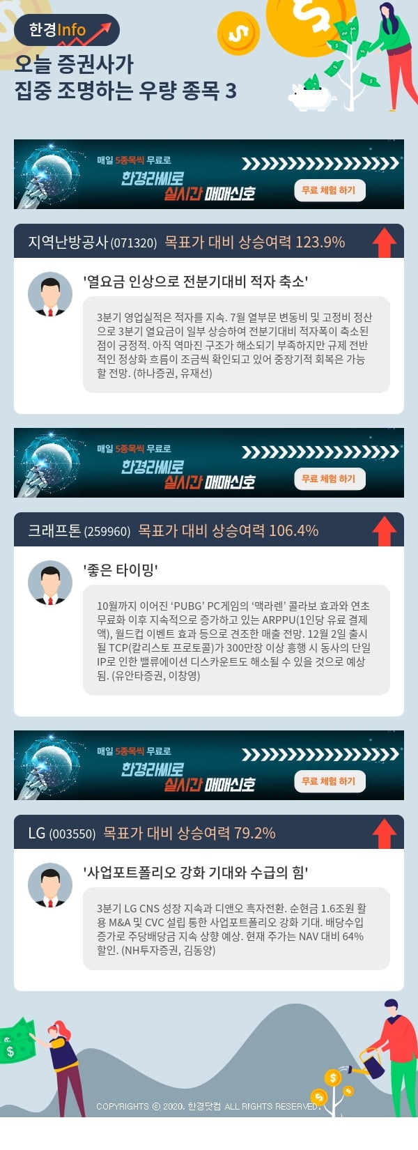 오늘 증권사가 집중 조명하는 우량 종목 3