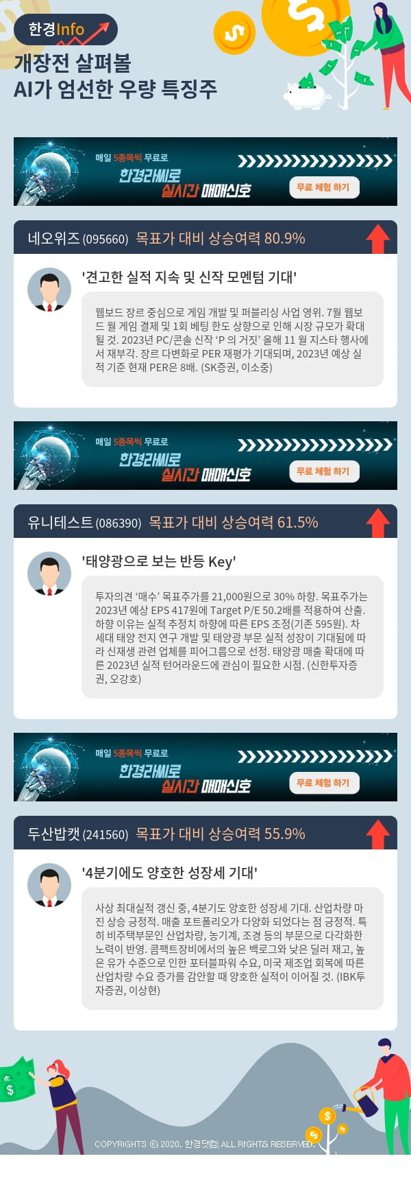 개장전 살펴볼 AI가 엄선한 우량 특징주