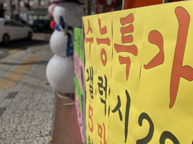 서울 시내 한 휴대폰 매장 앞에 홍보물이 있다. 사진=한경DB