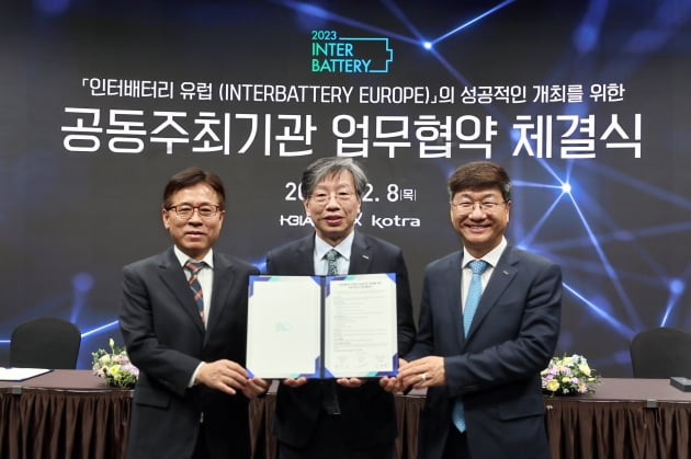 코엑스·한국전지산업협회·KOTRA, '인터배터리 유럽' 공동개최 협약
