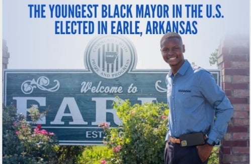 역대 최연소 흑인 시장으로 선출된 18살 제일렌 스미스 당선인 / 사진=young democrats of arkansas 트위터 캡쳐