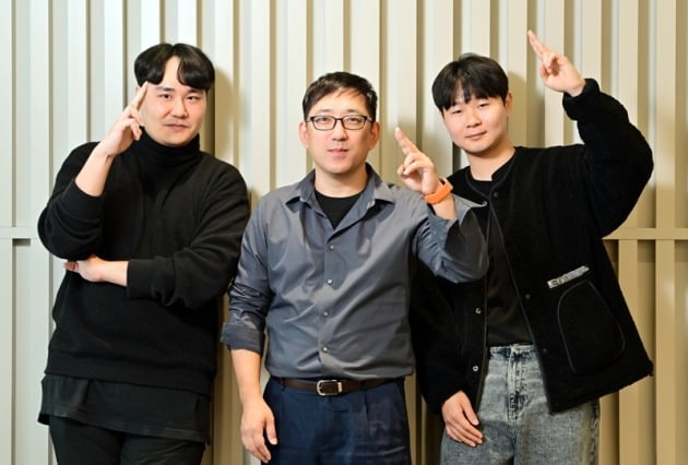 (왼쪽부터)이준 크리에이티브팀 팀장, 김경호 대표, 정창수 AI 수석연구원