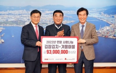 경남은행, 울산시에 9300만원 상당 김치·이불 기탁