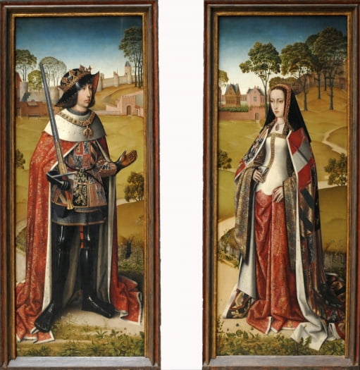 후아나와 남편 부부의 초상화. 벨기에 왕립미술관 소장