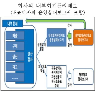 내부회계 관리제도 감사 흐름도. 국회 정무위원회