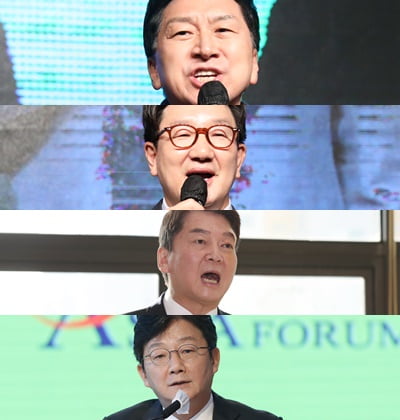 위쪽부터 국민의힘 김기현, 권성동, 안철수, 유승민 전 의원. / 사진=연합뉴스, 뉴스1