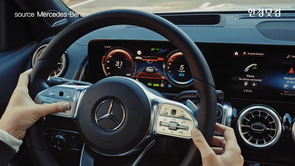 메르세데스-벤츠 전기SUV(스포츠유틸리티차량) 'EQB' 드라이빙 어시스턴트 패키지 관련 영상. 영상=Mercedes-Benz