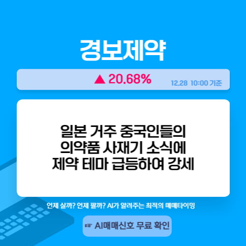 장초반 급등주 PICK 5 - 코콤, 피플바이오, 경보제약...