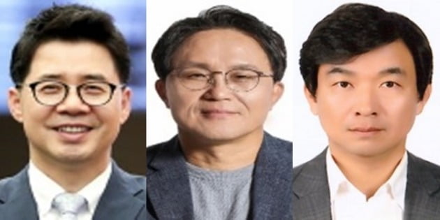 사진 왼쪽부터 박상규 SK엔무브 신임 사장, 김철중 SK아이이테크놀로지 신임 사장, 최영찬 SK온 경영지원총괄 사장. 사진=SK이노베이션 제공