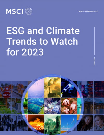 MSCI, 2023년 ESG·기후 전망 발표…“잔여 온실가스 배출 예산 2026년에 끝”