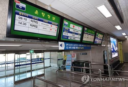 서해 기상악화…인천∼섬 7개 항로 여객선 운항 통제