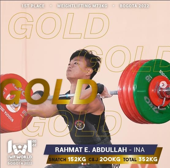 '인니 역도 가문의 아들' 압둘라, 세계선수권 73㎏급 2연패