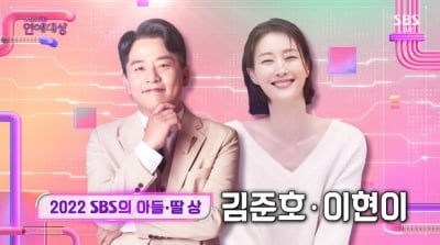 김준호·이현이, 'SBS 연예대상' SBS 아들·딸 상…"'아버지'SBS 사장님, 감사드린다"