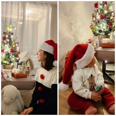 '신민철♥' 우혜림, 아들과 첫 크리스마스…인생 10개월차의 홈파티