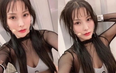 카라 박규리, '핫한' 검정 시스루 패션…추위도 못 막는 열정