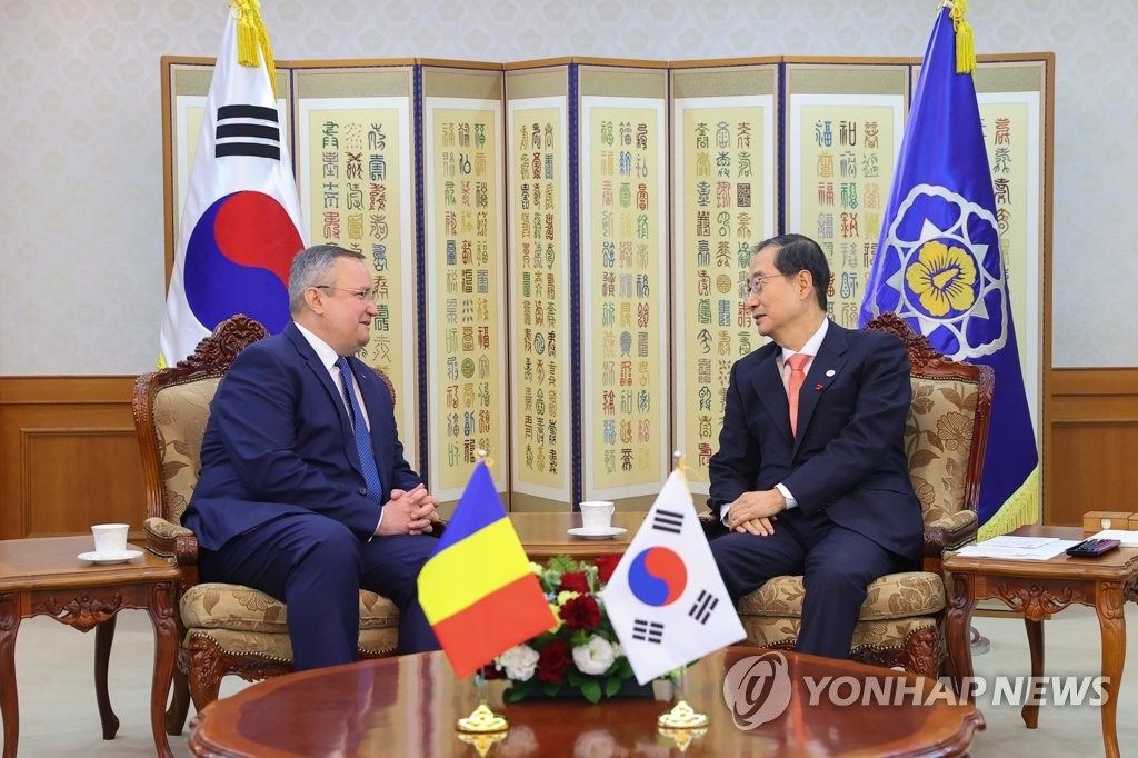 한총리, 루마니아 총리와 면담…"원전·방산 협력 강화"