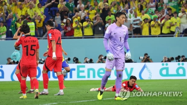 [월드컵] 브라질은 역시 강했다…한국 역대 토너먼트 최다 격차 패배