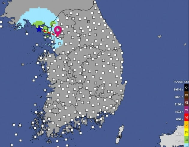 9일 인천 강화군 서쪽 해역에서 규모 3.7의 지진이 발생했다. 사진=기상청 홈페이지