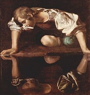 카라바지오(Caravaggio)의 작품 나르시서스(Narcissus) 